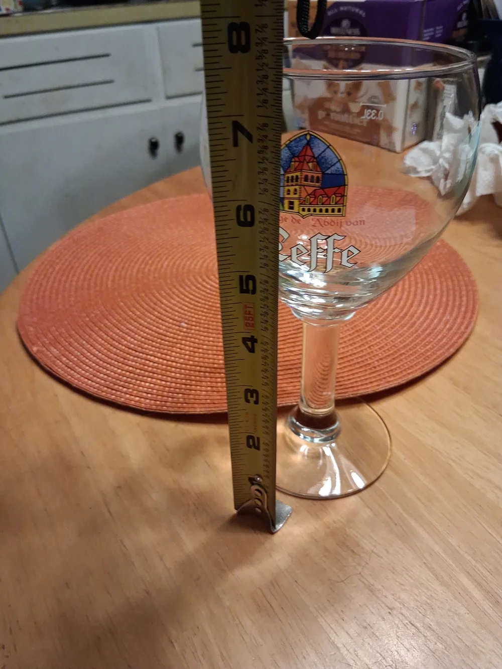 Leffe Branded Clear Beer Goblet Glass - Clear